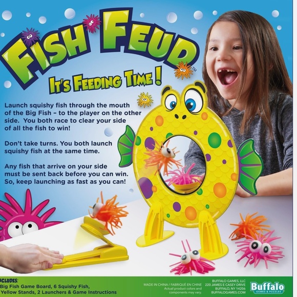 NEW Buffalo Games Fish Feud Fish Feeding Children's Game - Picture 2 of 2